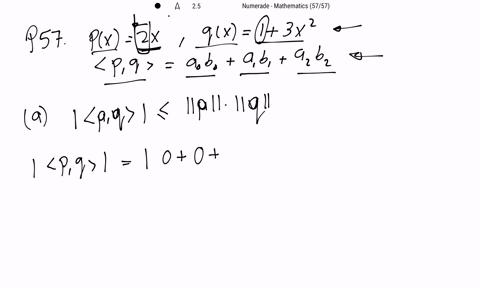 verify-a-the-cauchy-schwarz-inequality-and-b-the-triangle-inequality-for-the-given-vectors-and-inn-5