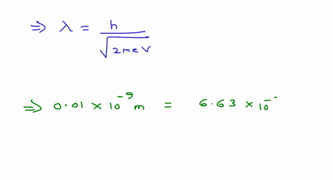 an-electron-is-accelerated-from-rest-through-a-potential-difference-so-that-its-de-broglie-wavelengt