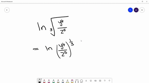 express-in-terms-of-logarithms-of-x-y-z-or-w-ln-x-sqrt3fracy4z5