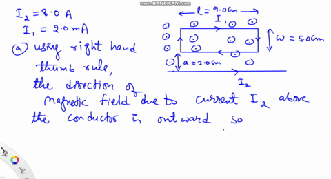 a-rectangular-loop-of-wire-carrying-current-i_1-20-mathrmma-is-next-to-a-very-long-wire-carrying-a-c
