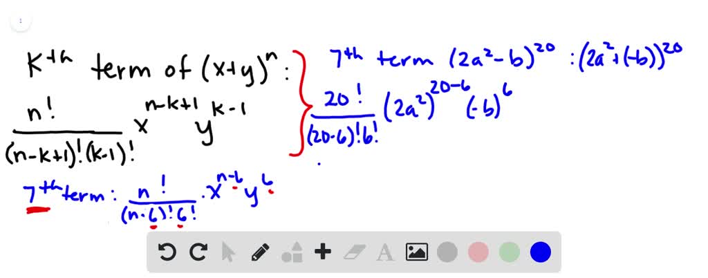 Solved:find The Indicated Term Of The Binomial Expansion. See Examples 