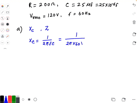 a-series-mathrmrc-circuit-has-a-resistance-of-200-omega-and-a-capacitance-of-25-mu-mathrmf-and-is-dr