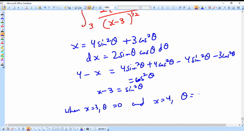 area-bounded-by-y2x-344-x5-the-ordinates-x3-x4-and-above-the-x-axis-is-a-frac5-pi6-b-frac5-pi8-c-fra