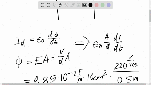 a-parallel-plate-capacitor-has-square-plates-10-mathrmcm-on-a-side-and-050-mathrmcm-apart-the-volt-2