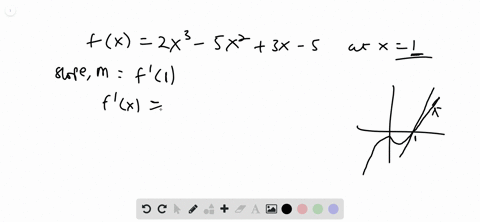 find-the-equation-of-the-line-tangent-to-the-graph-of-fx2-x3-5-x23-x-5-at-x1