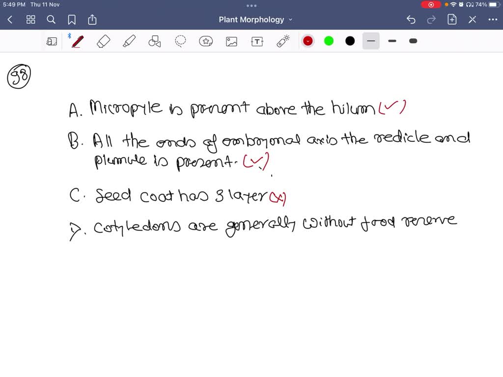 SOLVED:Which of the following is correct about dicot seed? A Micropyle ...