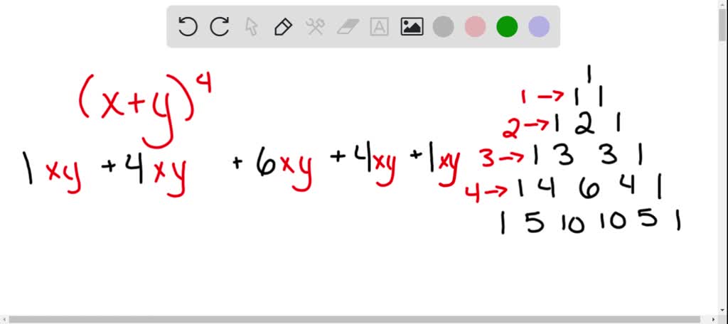 Solved Expand The Binomials Use Pascal S Triangle To Find The Coefficients X Y 4