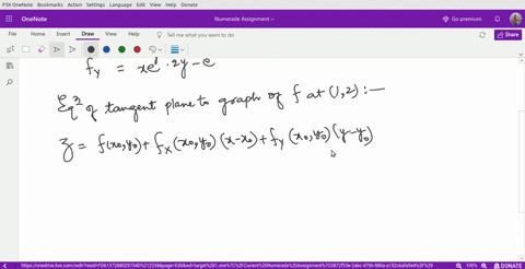 let-fx-yx-ey2-y-ex2-a-find-the-equation-for-the-tangent-plane-to-the-graph-of-f-at-12
