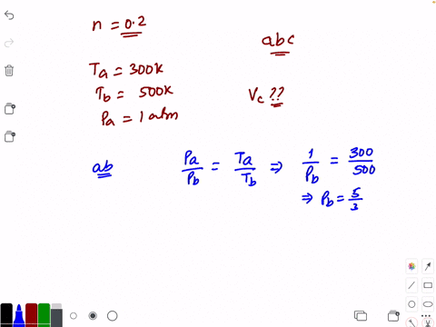 02-moles-of-an-ideal-gas-is-taken-rouna-the-cvcle-a-b-c-as-shown-in-the-figure-the-path-b-c-is-adiab
