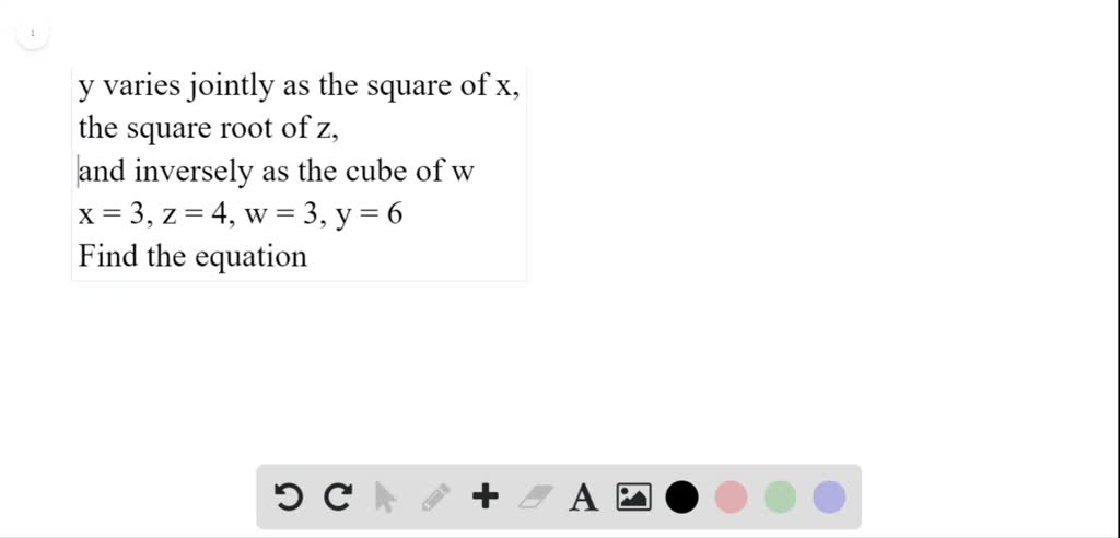 Solved For The Following Exercises Write An Equation Describing The Relationship Of The Given