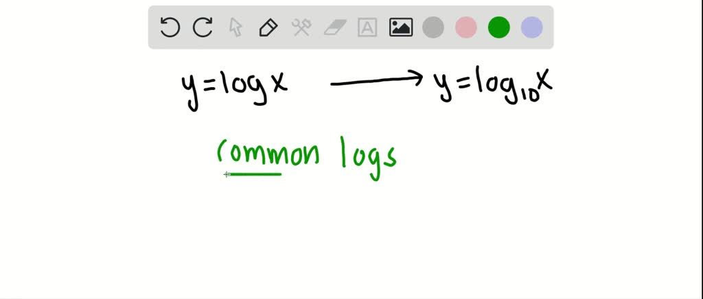 SOLVED:A logarithm is a logarithm with a base of 10