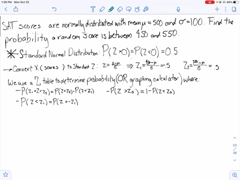 sat-test-scores-are-normally-distributed-with-a-mean-of-500-and-a-standard-deviation-of-100-find-the