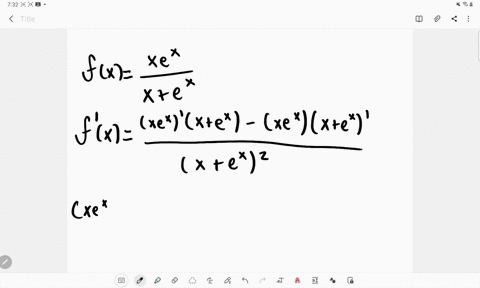 in-problems-1-26-find-the-derivative-of-the-given-function-fxfracx-exxex