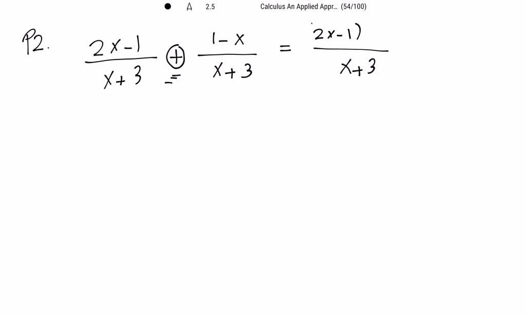 solved-perform-the-indicated-operations-and-simplify-2-x-1-x-2-x