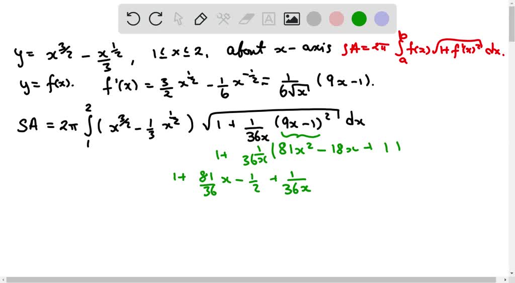 SOLVED:Challenging surface area calculations Find the area of the ...