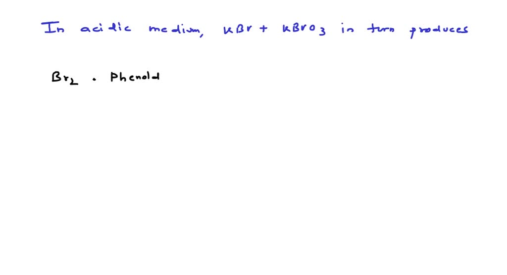 SOLVEDPhenol is heated with a solution of mixture of KBr and KBrO3