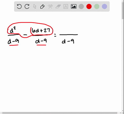 in-the-following-exercises-subtract-fracd2d-9-frac6-d27d-9
