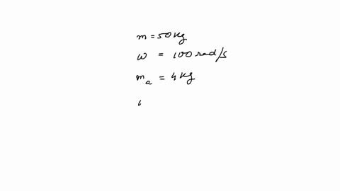 a-small-motor-of-mass-50-mathrmkg-is-found-to-have-a-natural-frequency-of-100-mathrmrad-mathrms-it-i