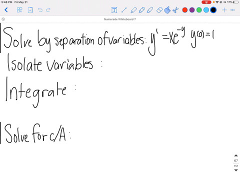 find-the-solution-of-the-initial-value-problem-yprimex-e-y-y01