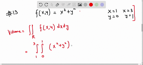 calculate-the-volumes-over-the-following-regions-r-bounded-above-by-the-graph-of-fx-yx2y2-r-is-the-r