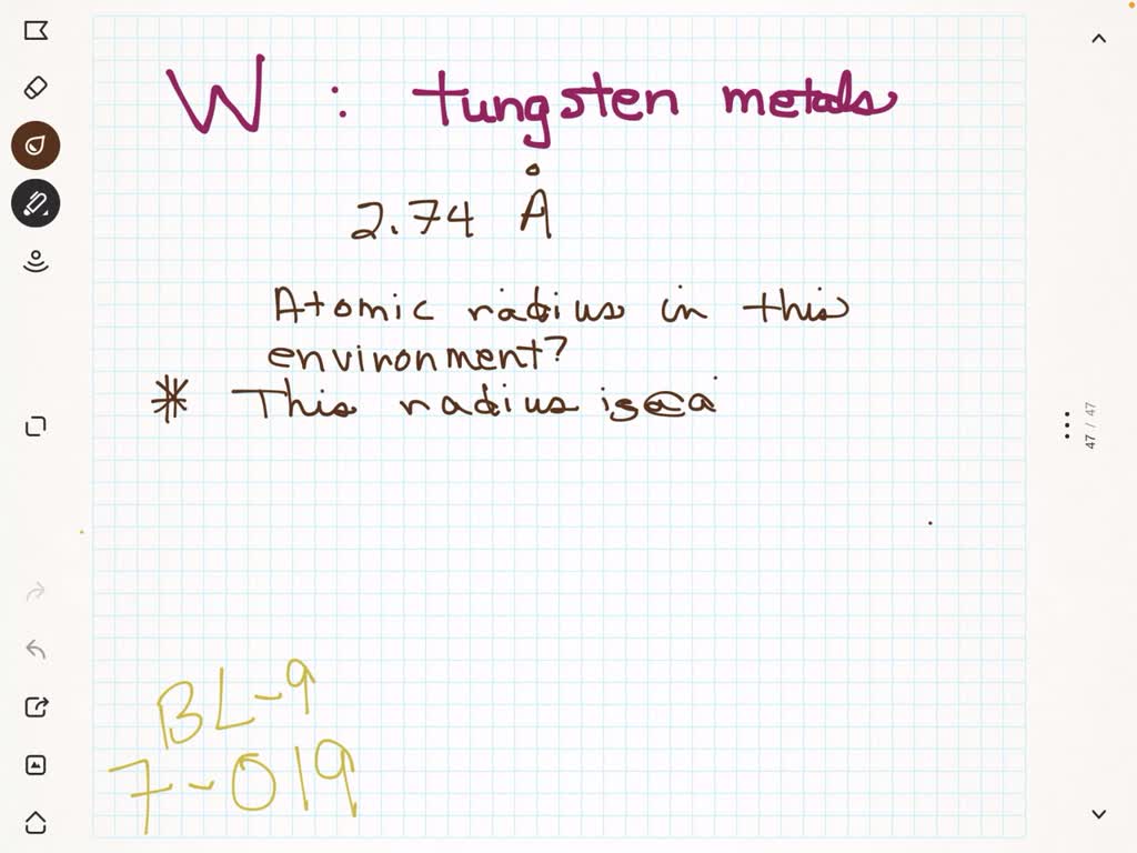 SOLVEDThe distance between W atoms in tungsten metal is 2.74 A. What