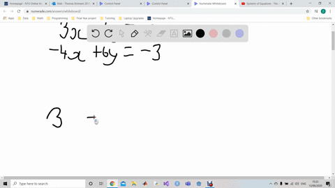 write-the-augmented-matrix-for-each-system-of-linear-equations-beginarrayr3-x-2-y7-4-x6-y-3endarray
