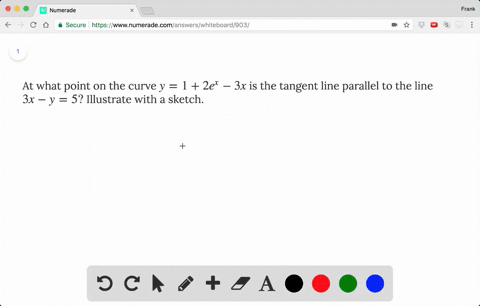 at-what-point-on-the-curve-y-1-2ex-3x-is-the-tangent-line-parallel-to-the-line-3x-y-5-illustrate-wit
