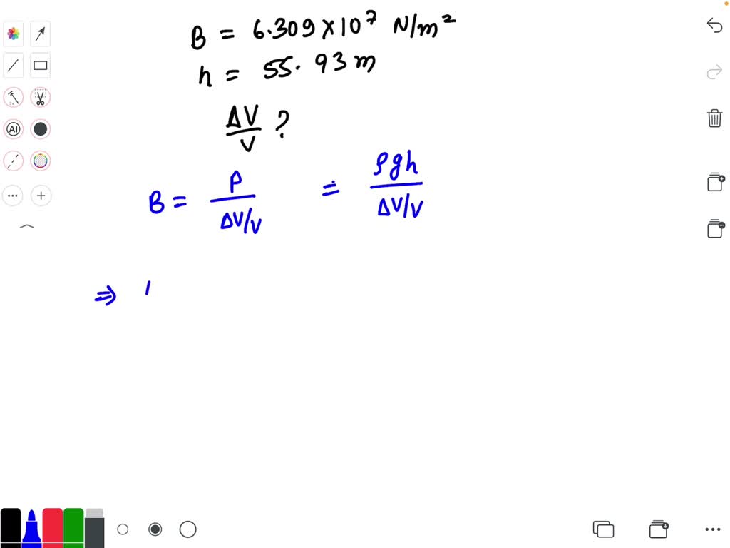 SOLVEDA waterproof ball made of rubber with a bulk modulus of 6.309 ·10^7 N / m^2 is submerged