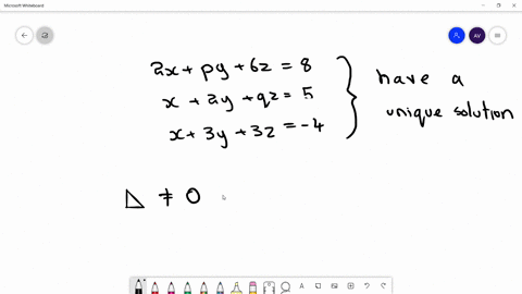 if-the-third-equation-were-x3-y3-z40-and-not-as-given-then-for-unique-solution-a-mathrmp4-mathrmq3-b
