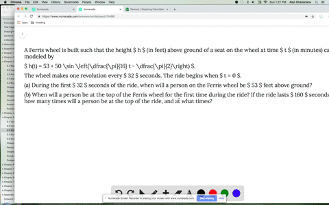 a-ferris-wheel-is-built-such-that-the-height-h-in-feet-above-ground-of-a-seat-on-the-wheel-at-time-t