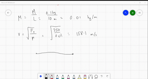 two-pulses-two-a-wire-100-mathrmm-long-and-having-a-mass-of-100-mathrmg-is-stretched-under-a-tension