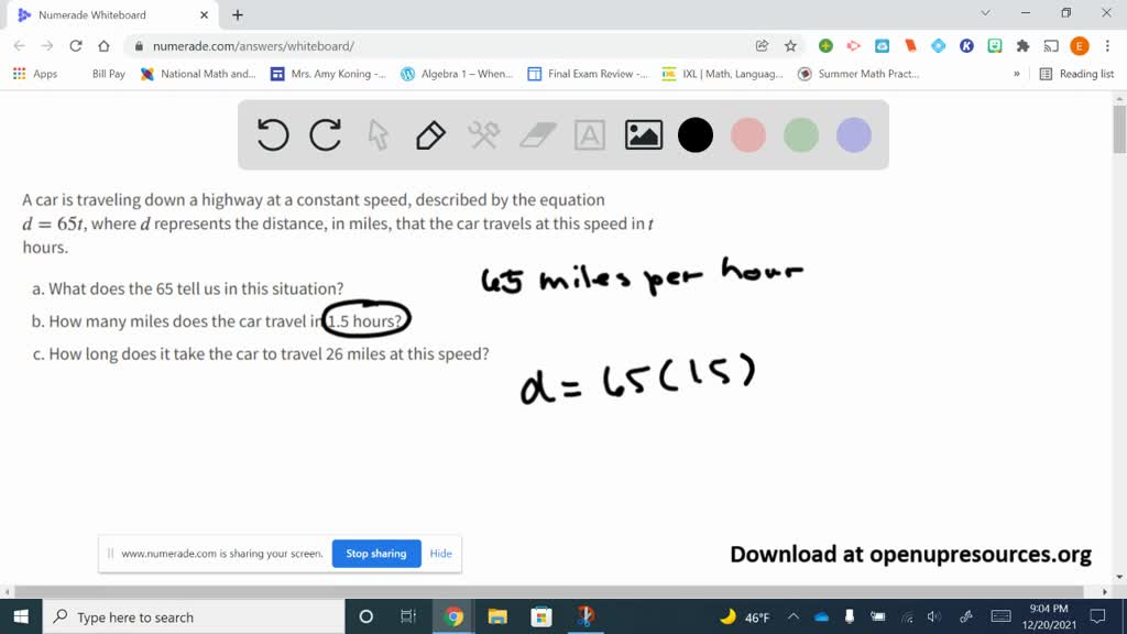 SOLVED A car is traveling down a highway at a constant speed