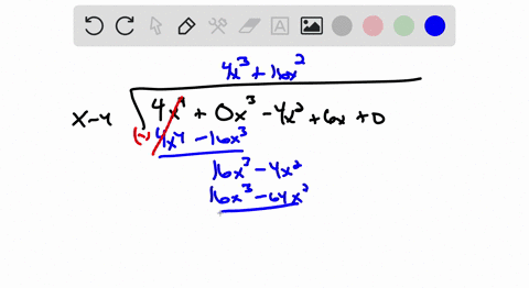 divide-using-long-division-state-the-quotient-qx-and-the-remainder-rx-frac4-x4-4-x26-xx-4-5
