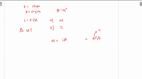 a-circular-wire-loop-of-radius-150-mathrmcm-carries-a-current-of-320-mathrma-it-is-placed-so-that-th