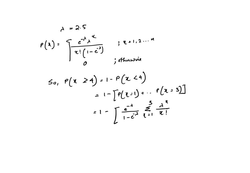 SOLVEDConstruct the zeromodified distribution X from the Poisson