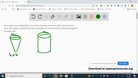 a-6-oz-paper-cup-is-shaped-like-a-cone-with-a-diameter-of-4-inches-how-many-ounces-of-water-will-a-p