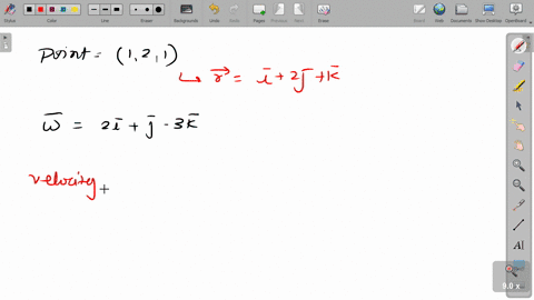 the-point-is-rotating-around-an-axis-through-the-origin-with-angular-velocity-vecomega2-vecivecj-3-v