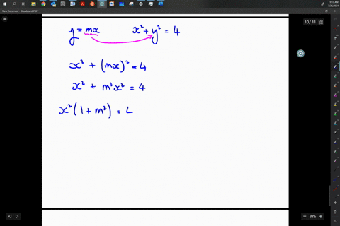 determine-the-points-where-the-line-intersects-the-circle-ym-x-quad-x2y24