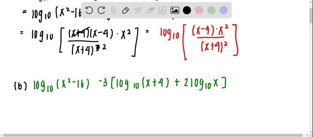 Use the properties of logarithms to write the expression as a single logarithm. image