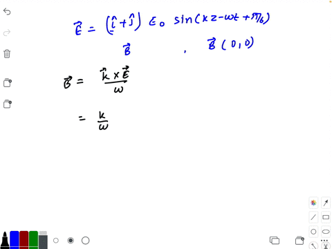 the-e-field-of-an-electromagnetic-wave-is-described-by-overrightarrowmathbfehatmathbfihatmathbfj-e_0
