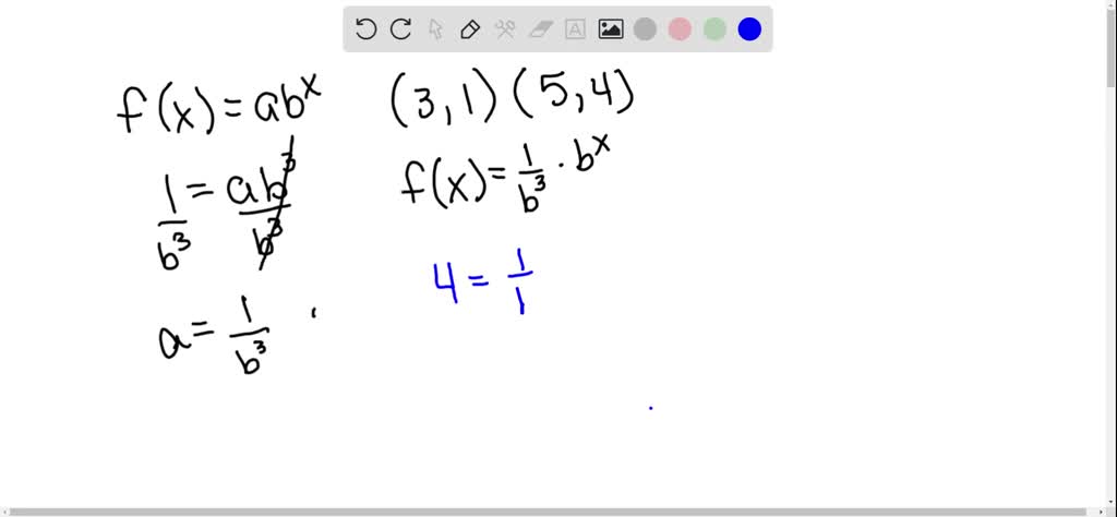 SOLVED:Find a formula for an exponential function passing through the ...