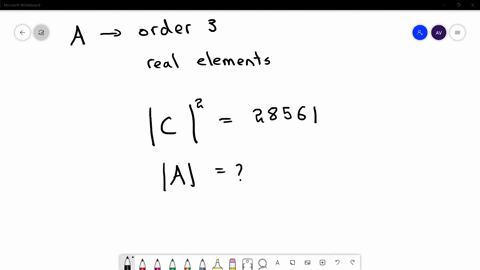 SOLVED:A is a third order matrix with its elements real. If the value ...