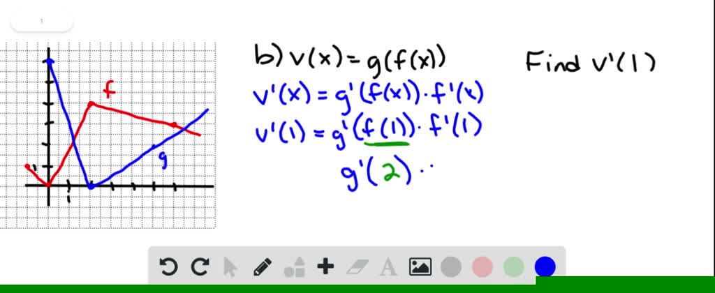 Solved If F And G Are The Functions Whose Graphs Are Shown Let U X F G X V X G F X