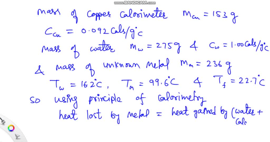 SOLVEDThe following data were collected in the laboratory to determine