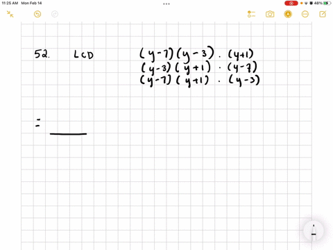 frac10y2-10-y21-frac2y2-2-y-3-frac15y2-6-y-7