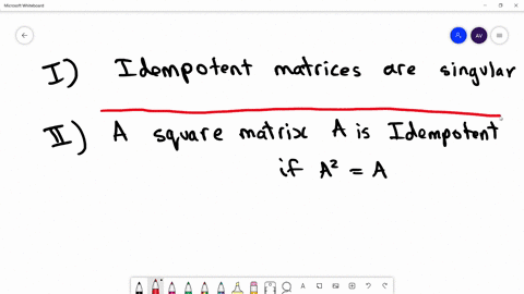 statement-1-idempotent-matrices-are-singular-and-statement-2-a-square-matrix-a-is-idempotent-if-a2a