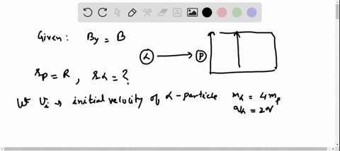 a-proton-is-at-rest-at-the-plane-vertical-boundary-of-a-region-containing-a-uniform-vertical-magne-2