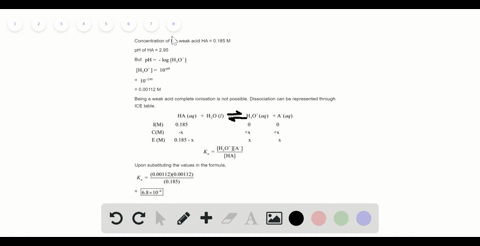 a-0185-m-solution-of-a-weak-acid-ha-has-a-ph-of-295-calculate-the-acid-ionization-constant-ka-for-th