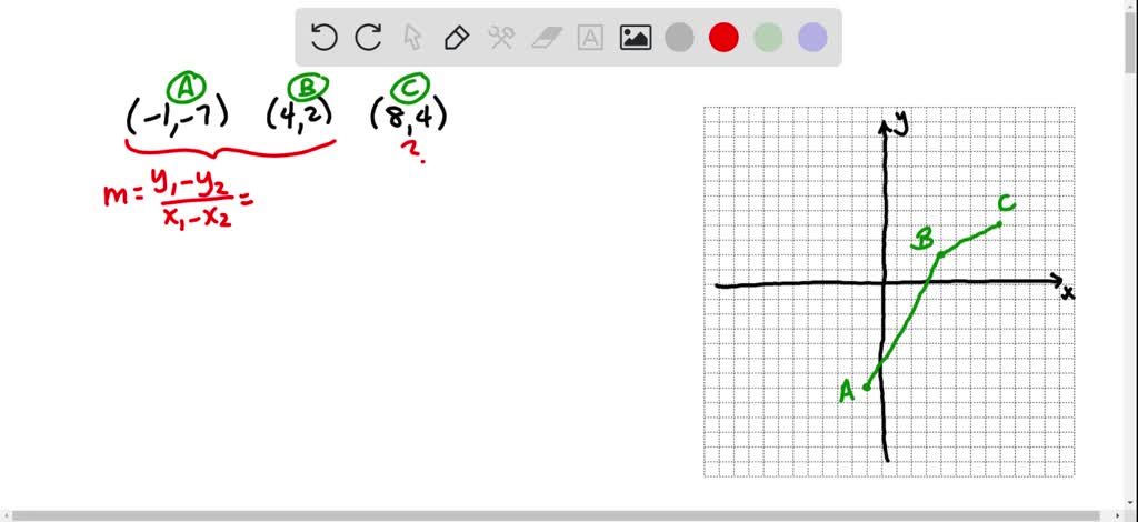 solved-a-plot-the-points-1-7-4-2-and-8-4-b-do-they-lie-on