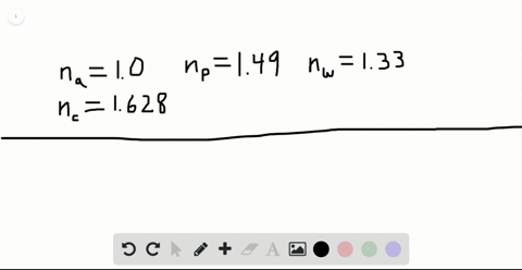 a-light-ray-of-wavelength-589-nm-is-incident-at-an-angle-theta-on-the-top-surface-of-a-block-of-poly